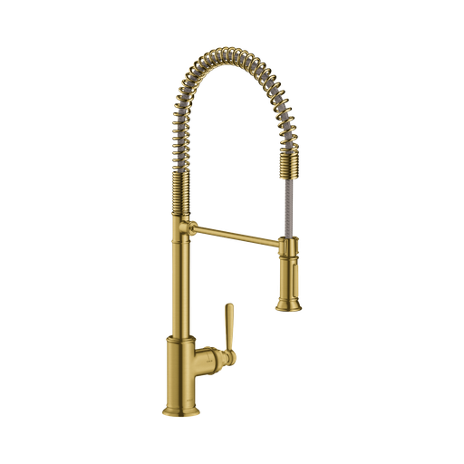 [HAN-16582251] Hansgrohe 16582251 Axor Montreux Semi-Pro 2-Spray Kitchen Faucet Brushed Gold Optic