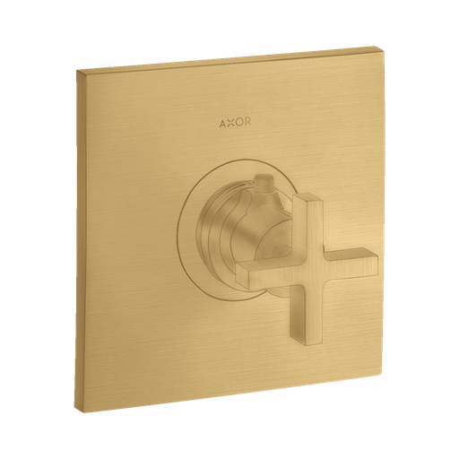 [HAN-39716251] Hansgrohe 39716251 Axor Citterio Thermostatic Trim with Cross Handle Brushed Gold Optic