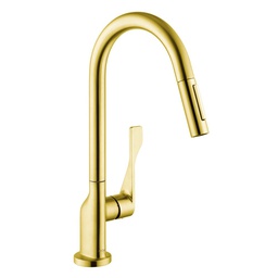 [HAN-39835251] Hansgrohe 39835251 Axor Citterio Higharc Kitchen Faucet 2-Spray Pull-Down 1.75 Gpm Brushed Gold Optic